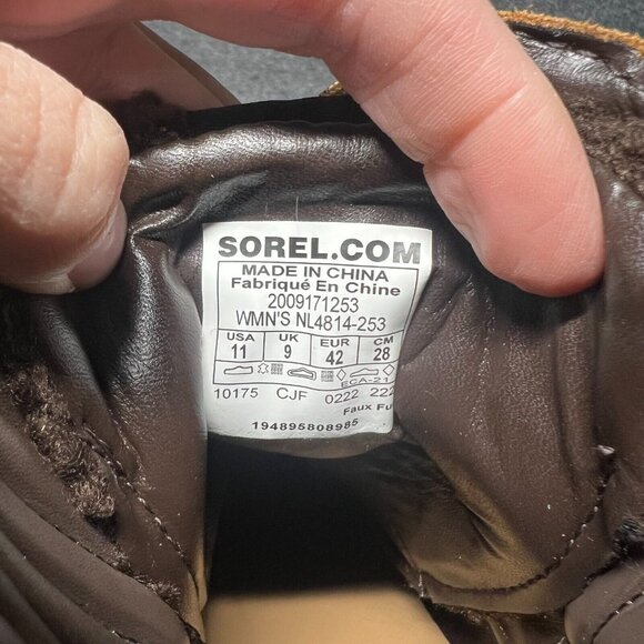 Sorel Women's Brex Heel Cozy Lace Bootie Boot Tawny Buff Brown Size 11 NWOB - Picture 9 of 10